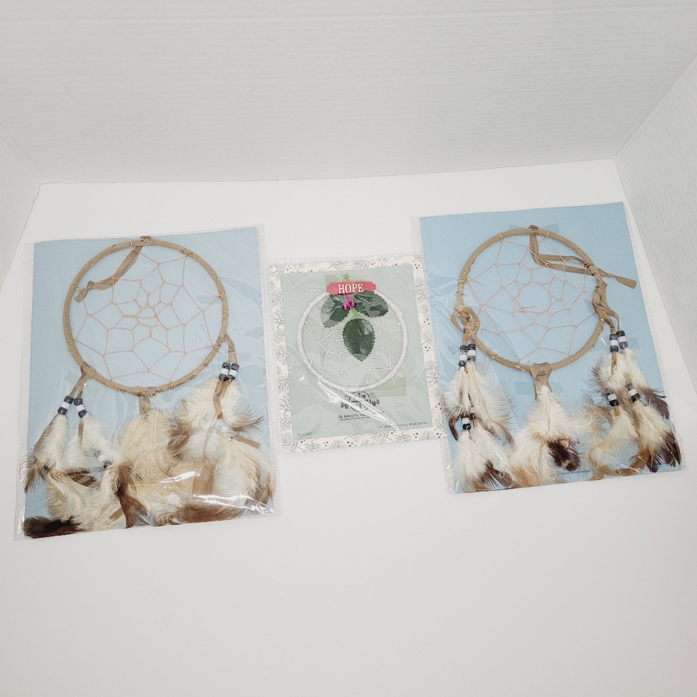 Dreamcatcher Lakota (Sioux) St. Joseph's Indian School Small 5" New 3 Pieces